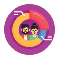 Population Pie Chart vector