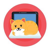 Online Cat Working vector