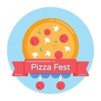 Pizza Fest and Party vector