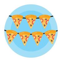 Pizza Decoration and Party vector