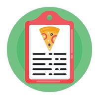 Pizza Menu and Detailed vector