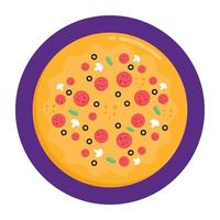 pizza comida chatarra vector