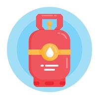 Gas Cylinder and flammable vector