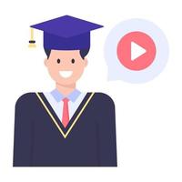 Student Online Education vector