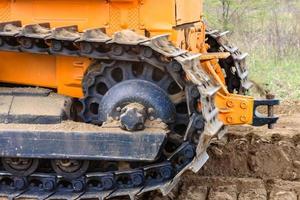 Industrial building construction site bulldozer photo