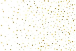 Gold glitter background polka dots confetti vector