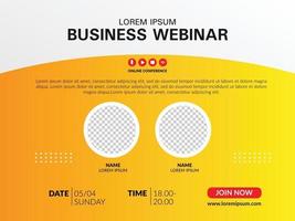 Banner webinar template vector