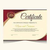 Elegant Luxury Certificate Template Design vector