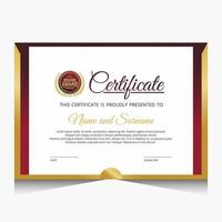 Elegant luxury certificate template design vector