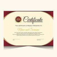 Elegant Luxury Certificate Template Design vector