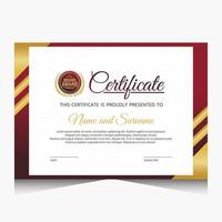 Elegant luxury certificate template design vector