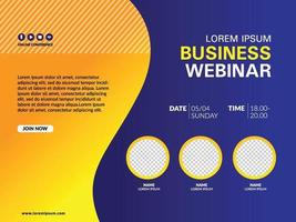 Banner webinar template vector