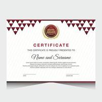 Elegant luxury certificate template design vector