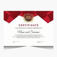 Elegant luxury certificate template design vector