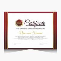 Elegant luxury certificate template design vector