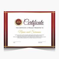 Elegant luxury certificate template design vector