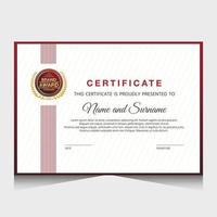 Elegant luxury certificate template design vector