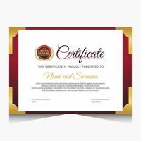 Elegant luxury certificate template design vector