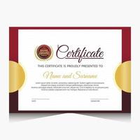 Elegant luxury certificate template design vector