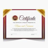 Elegant luxury certificate template design vector