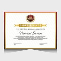 Elegant luxury certificate template design vector