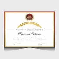 Elegant luxury certificate template design vector