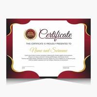Elegant luxury certificate template design vector