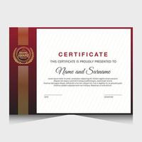 Elegant luxury certificate template design vector