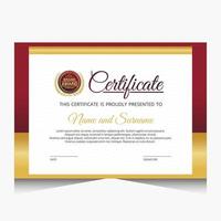 Elegant luxury certificate template design vector