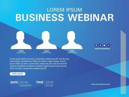 Banner webinar template vector