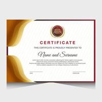 Elegant luxury certificate template design vector