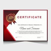 Elegant luxury certificate template design vector