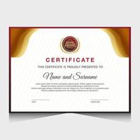 Elegant luxury certificate template design vector