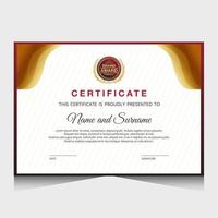 Elegant luxury certificate template design vector