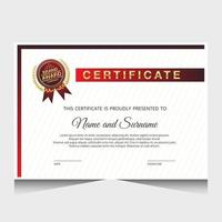 Elegant luxury certificate template design vector