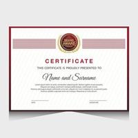 Elegant luxury certificate template design vector