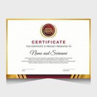 Elegant luxury certificate template design vector