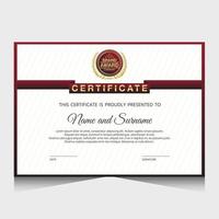 Elegant luxury certificate template design vector