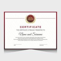 Elegant luxury certificate template design vector