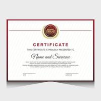 Elegant luxury certificate template design vector