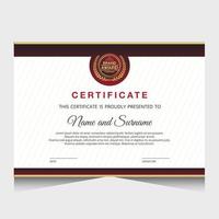 Elegant luxury certificate template design vector