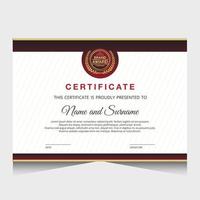 Elegant luxury certificate template design vector