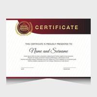 Elegant luxury certificate template design vector