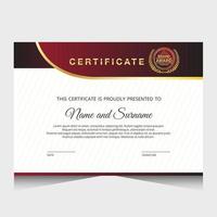 Elegant luxury certificate template design vector