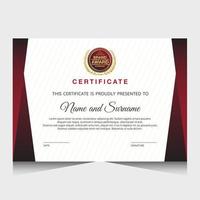 Elegant luxury certificate template design vector