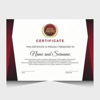 Elegant luxury certificate template design vector