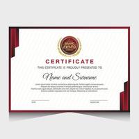 Elegant luxury certificate template design vector