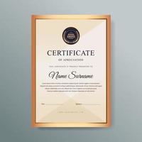 elegante diseño de plantilla de certificado de lujo vector