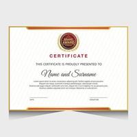 Elegant luxury certificate template design vector