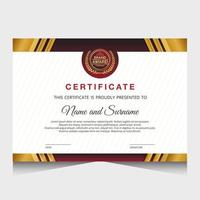 Elegant luxury certificate template design vector